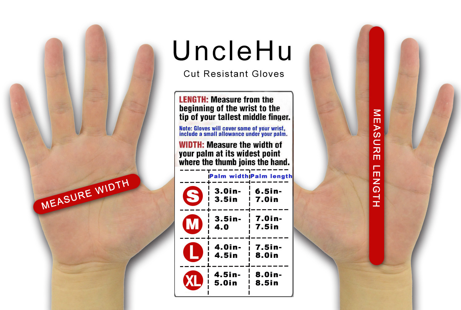 UncleHu Cut Resistant Gloves Safety for Chef