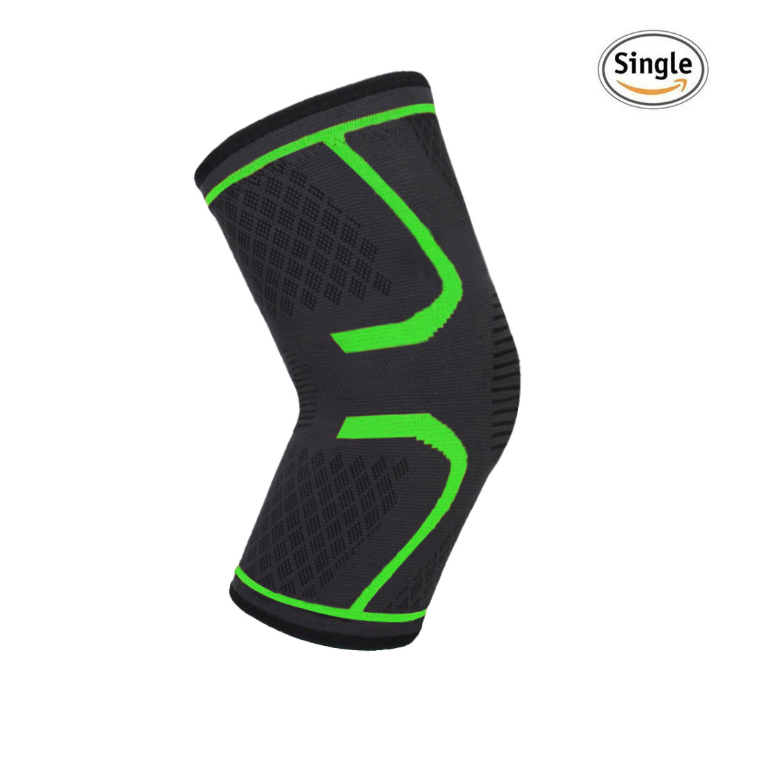 UncleHu Knee Compression Sleeve Support for Sports Protective Prevent Slippery Green