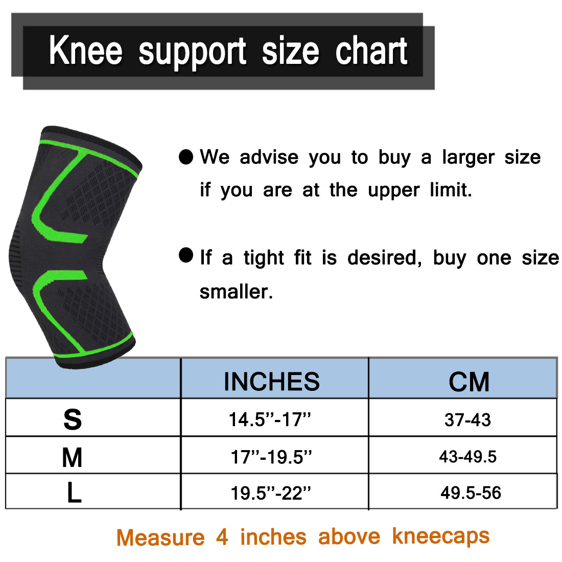 UncleHu Knee Compression Sleeve Support for Sports Protective Prevent Slippery Green