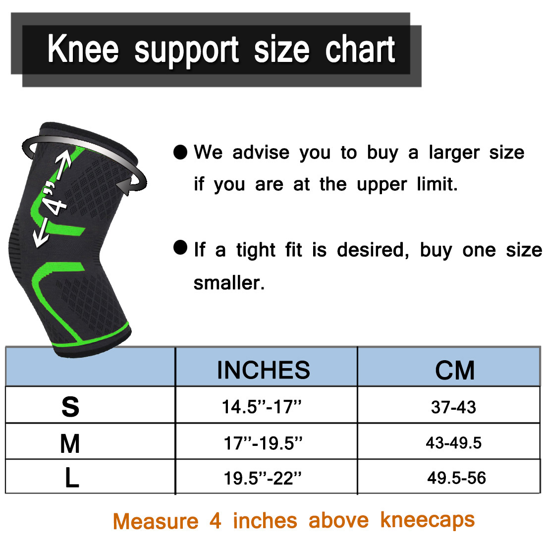 UncleHu Knee Compression Sleeve Support for Sports Protective Prevent Slippery Green