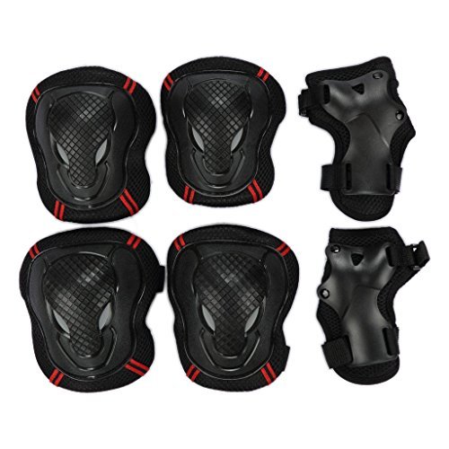 Unclehu Adjustable Skateboard Skate Helmet with Protective Gear Knee Pads Elbow Pads Wrist Pads for Youth Outdoor Sports,Kid's Protective Gear Set